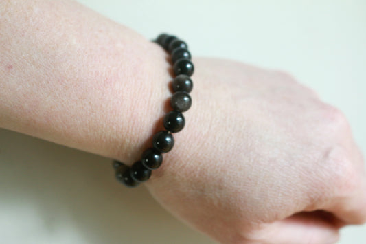 Silver Sheen Obsidian Bracelet