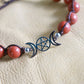 Triple Moon Bracelet - Red Jasper