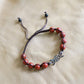 Triple Moon Bracelet - Red Jasper