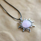 Rose Quartz Sun Pendant Necklace