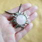 Rose Quartz Sun Pendant Necklace