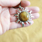Tiger Eye Sun Pendant Necklace