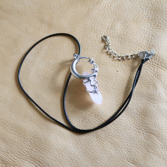 Rose Quartz Celestial Pendant Necklace