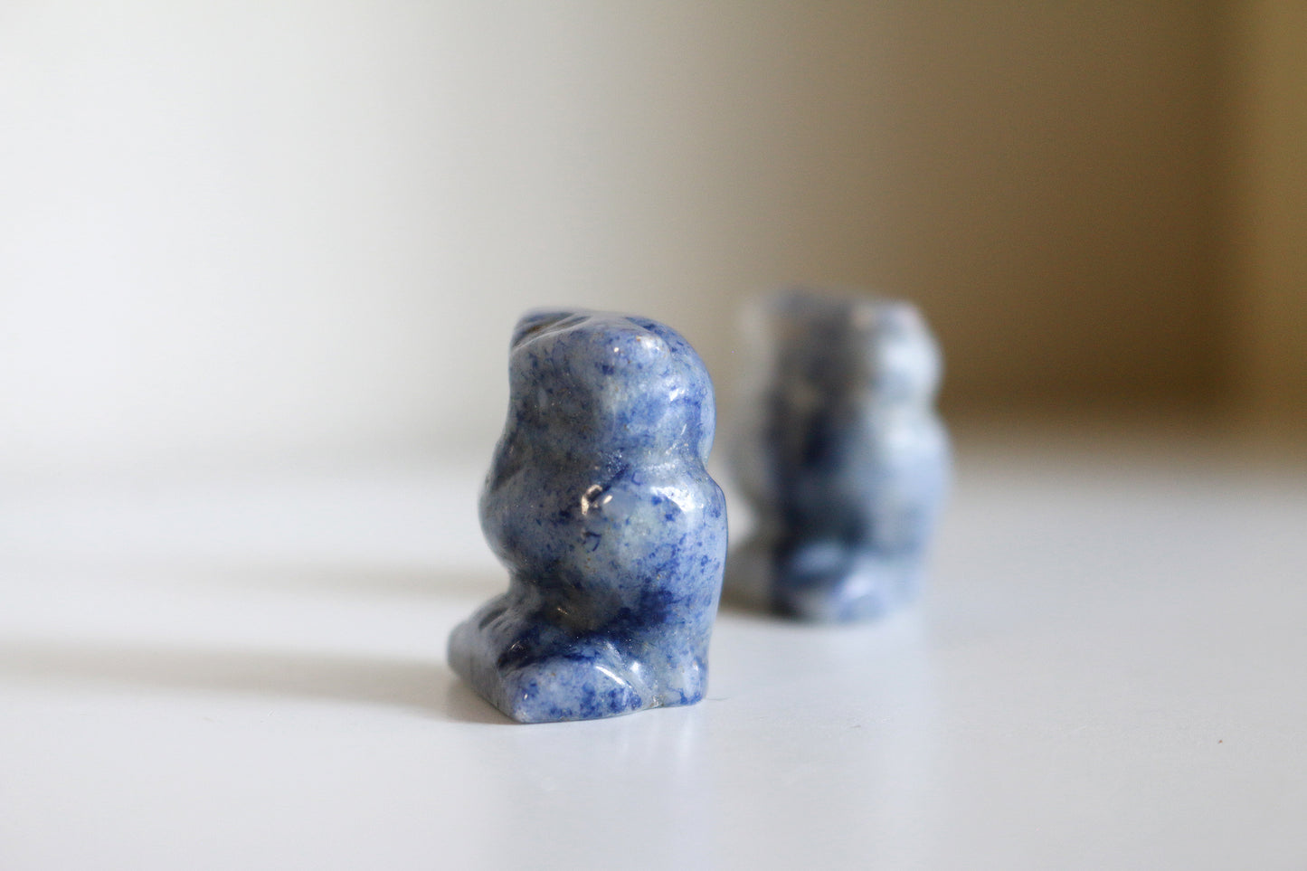 Blue Aventurine Owl (1 in)