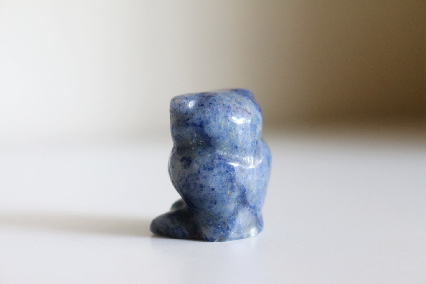 Blue Aventurine Owl (1 in)