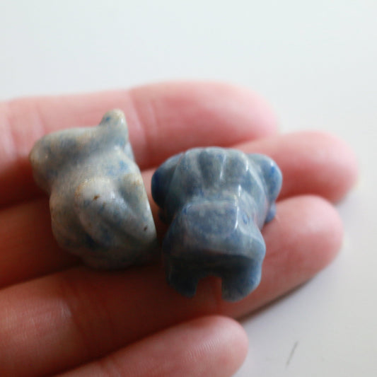 Blue Aventurine Frog (1 in)