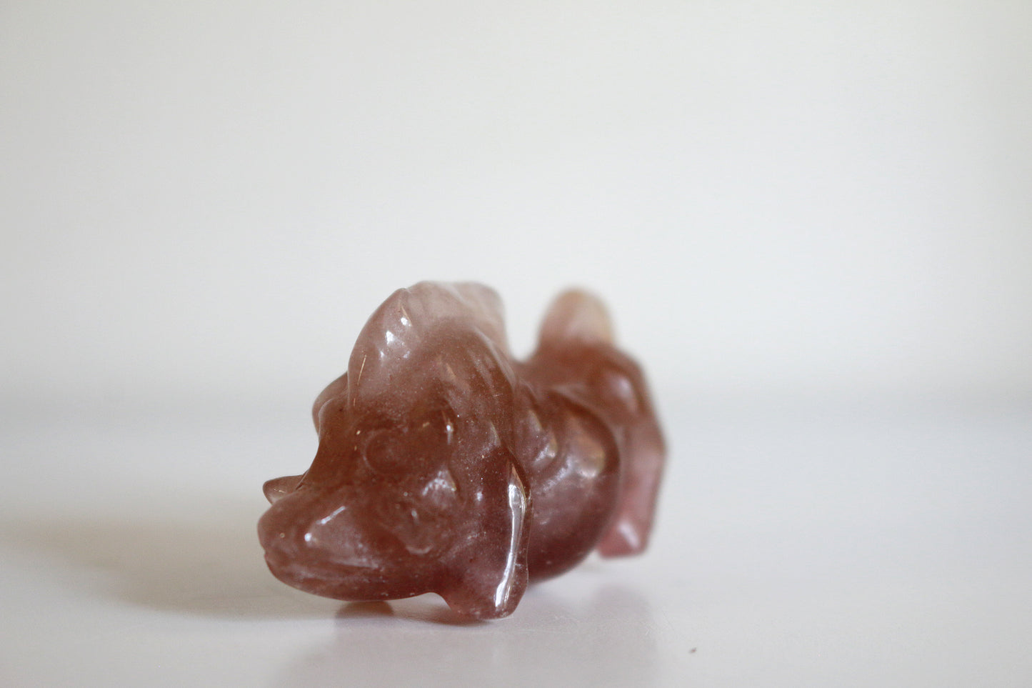 Strawberry Quartz Boar (2 in)