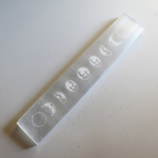 Selenite Moon Phase Plate (8 in)