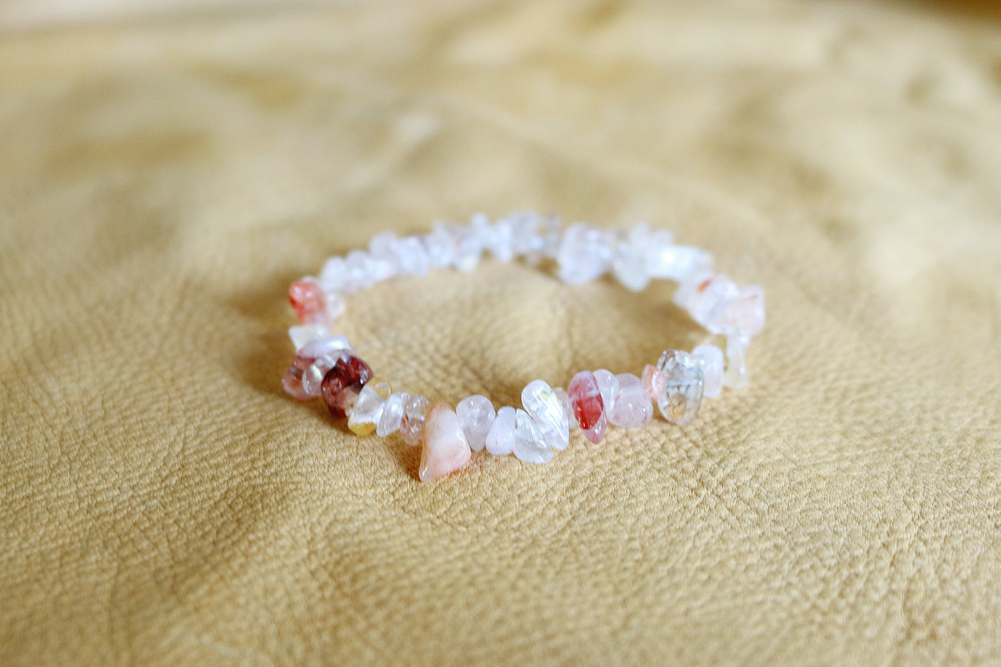 Fire Quartz Chip Bracelet