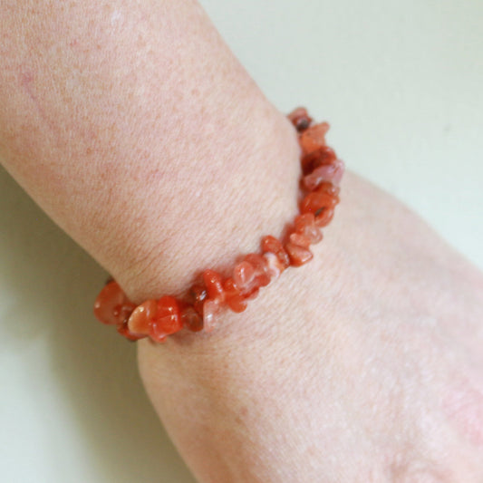 Carnelian Chip Bracelet
