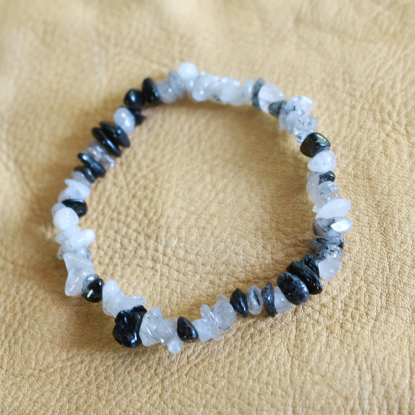 Tourmalated Quartz Chip Bracelet