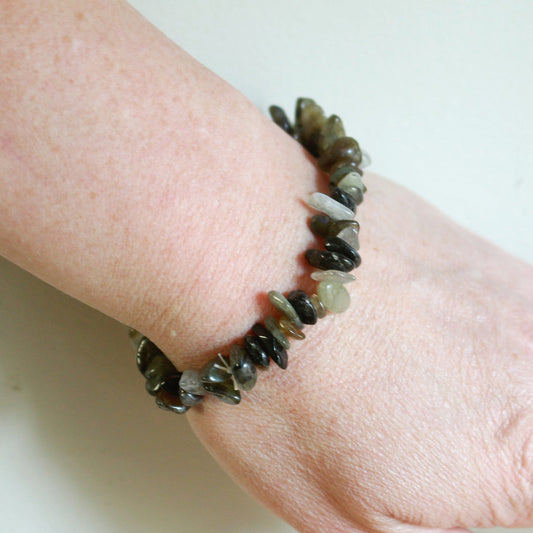 Labradorite Chip Bracelet