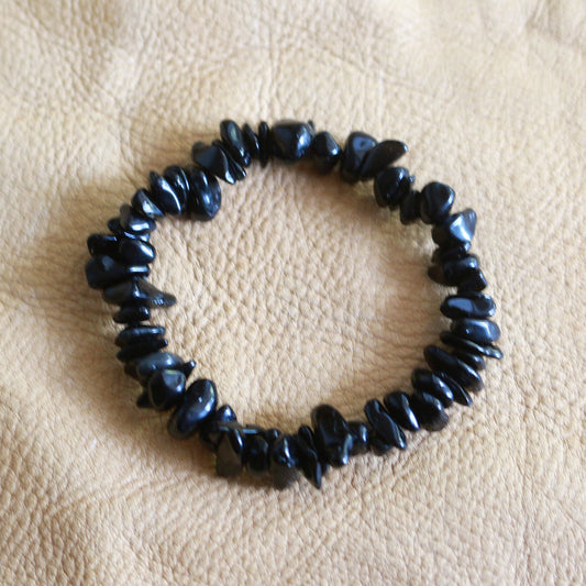 Obsidian Chip Bracelet