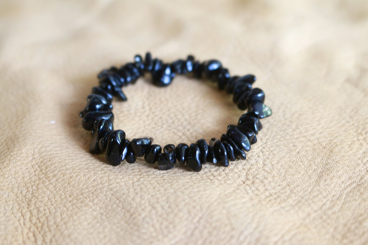 Obsidian Chip Bracelet