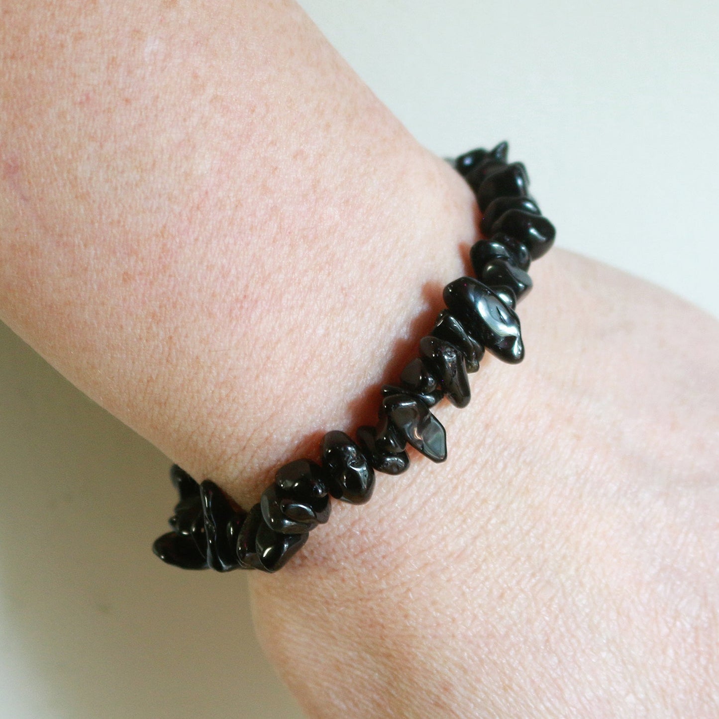 Obsidian Chip Bracelet