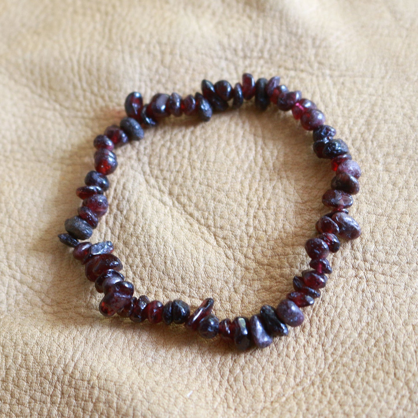 Garnet Chip Bracelet