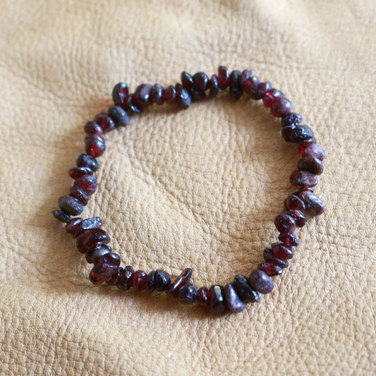 Garnet Chip Bracelet