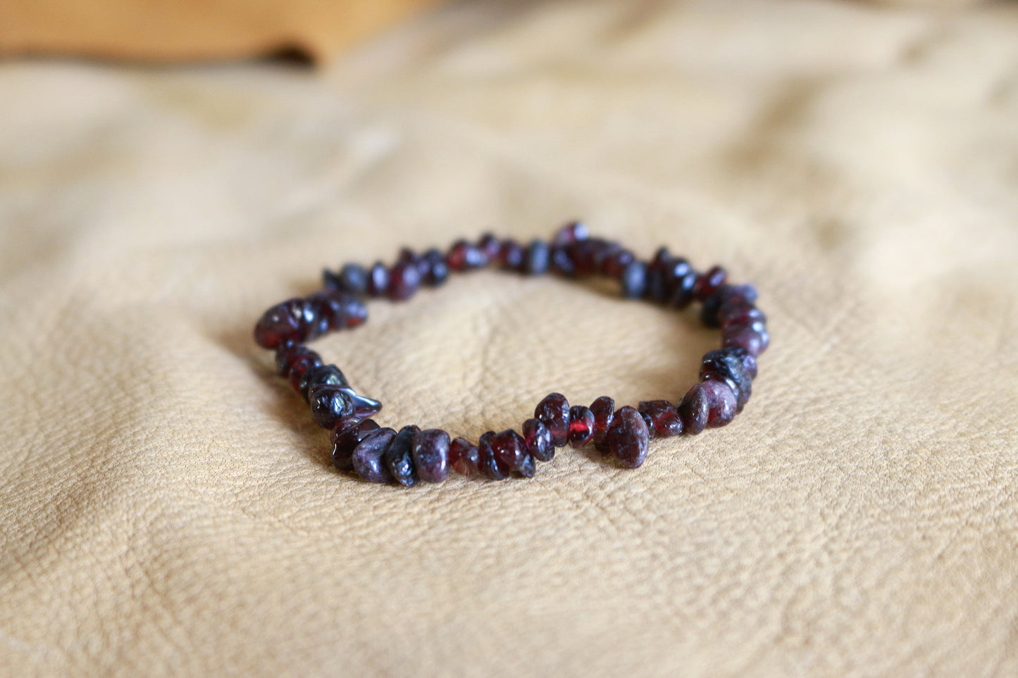 Garnet Chip Bracelet