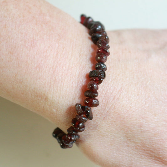 Garnet Chip Bracelet
