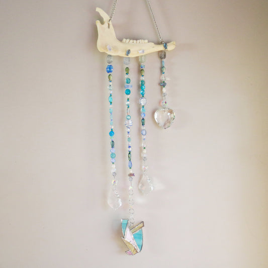 Aqua Refraction Deer Bone Suncatcher