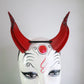 Ridged Embers - Rhinestone Medium Double Ridge Costume Horns
