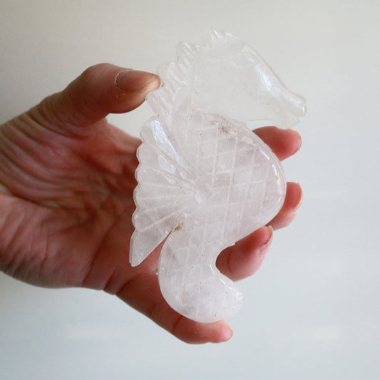 Clear Quartz Seahorse (4 in)