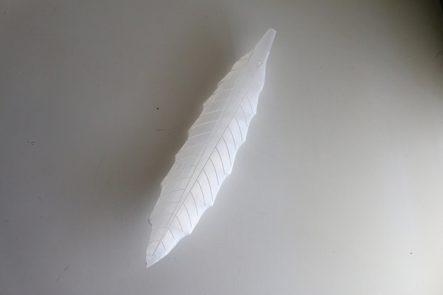 Selenite Feather Incense Burner (8 in)