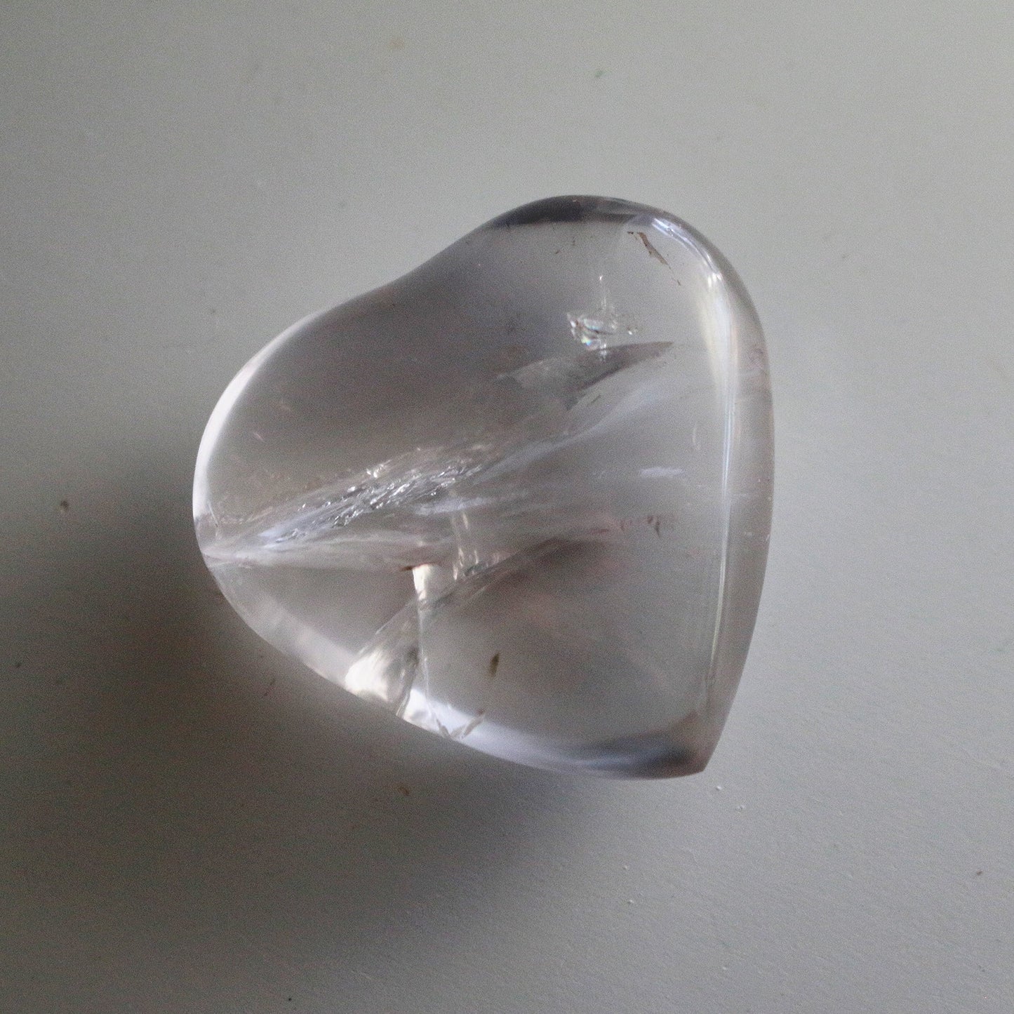 Clear Quartz Heart Palm Stone (2 Inch)