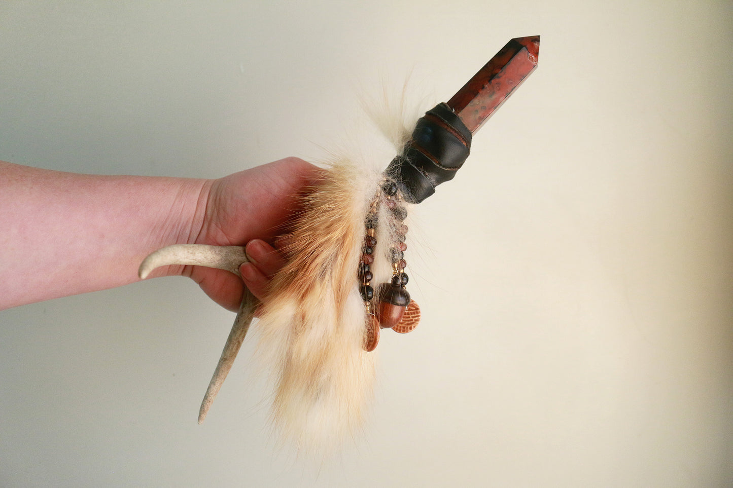 Fire Fox Spirit | Sardonyx & Antler Wand