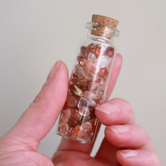 Tumbled Fire Quartz Chips - Spell Supply Jar