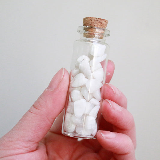 Tumbled Moonstone Chips - Spell Supply Jar