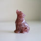 Strawberry Quartz Wolf (1.5 in)