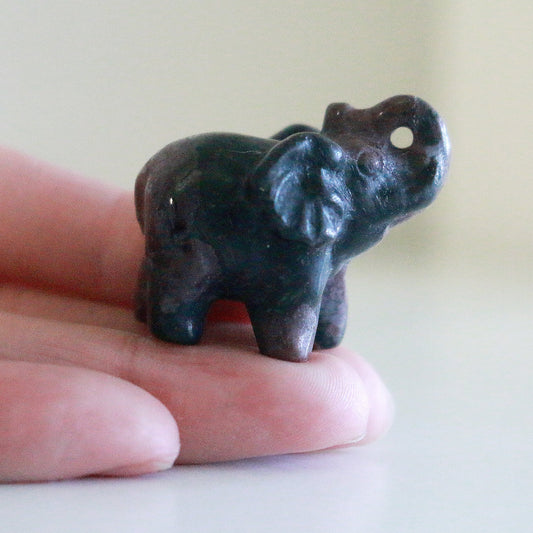 Garnet Astrophyllite Elephant (1.5 in)