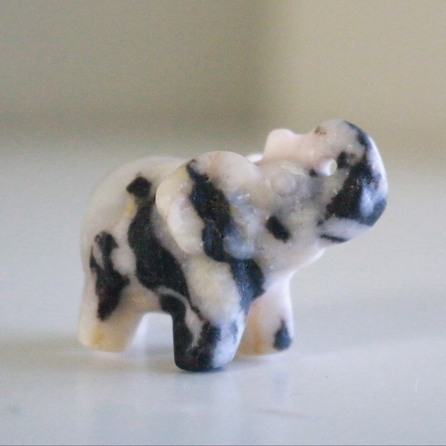 Zebra Jasper Elephant (1.5 in)