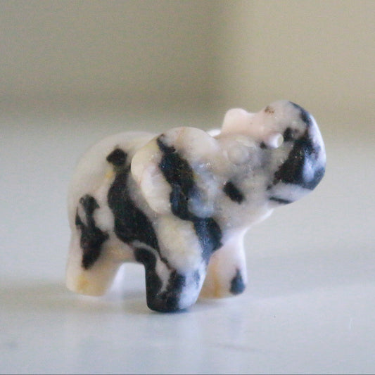 Zebra Jasper Elephant (1.5 in)