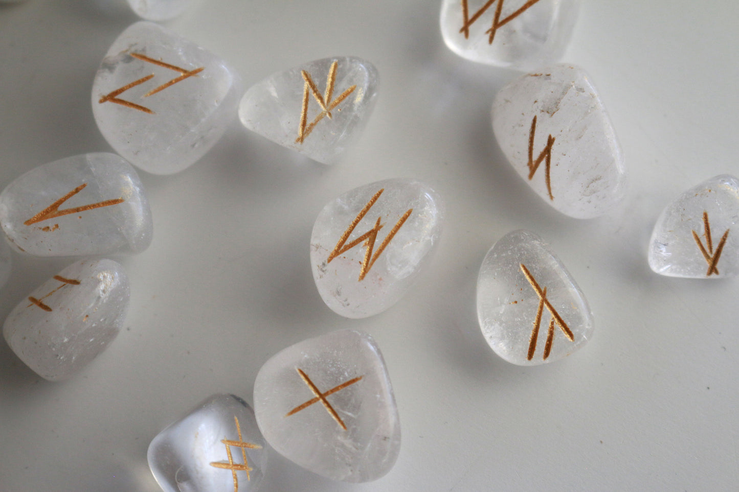Clear Quartz Elder Futhark Runes