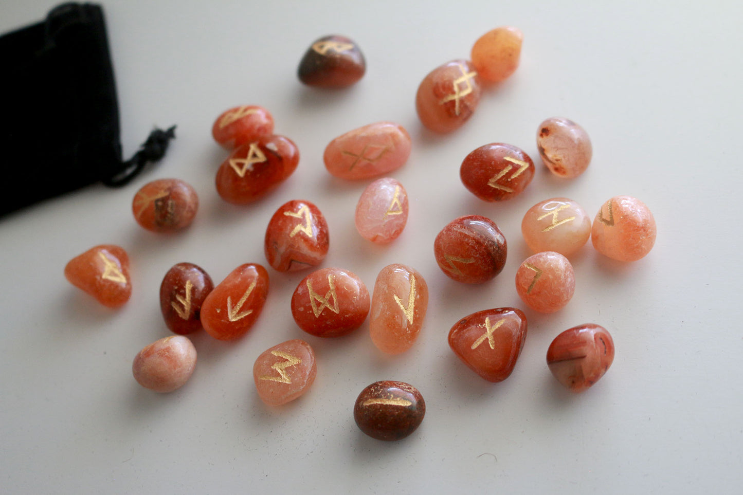 Carnelian Elder Futhark Runes