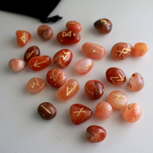 Carnelian Elder Futhark Runes