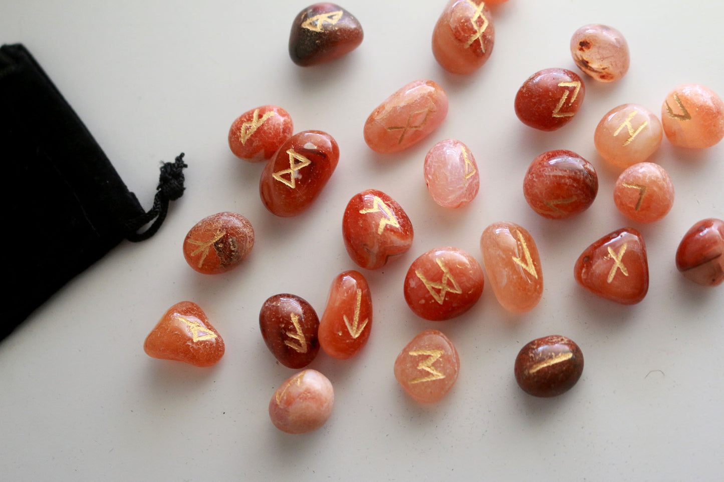 Carnelian Elder Futhark Runes