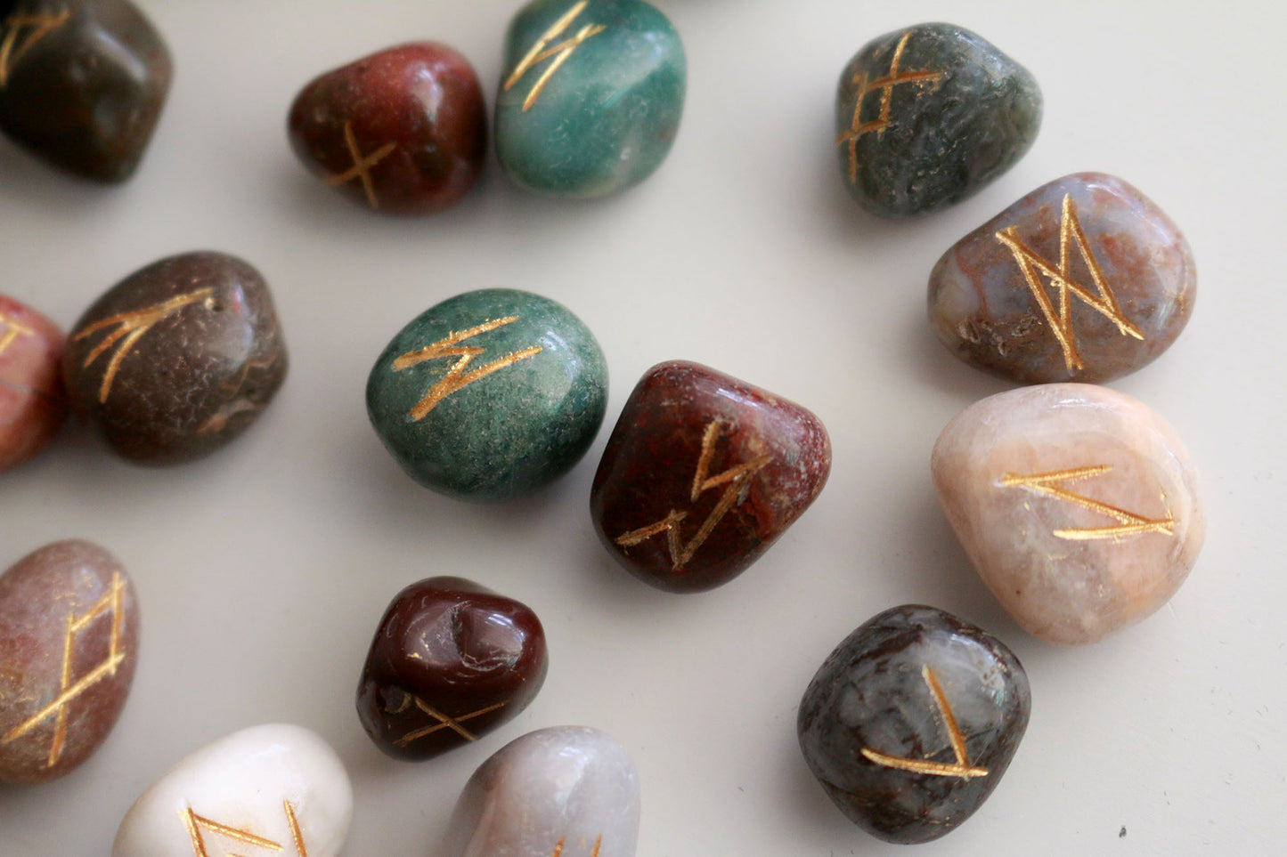 Jasper Elder Futhark Runes