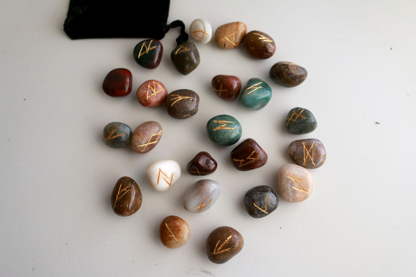 Jasper Elder Futhark Runes