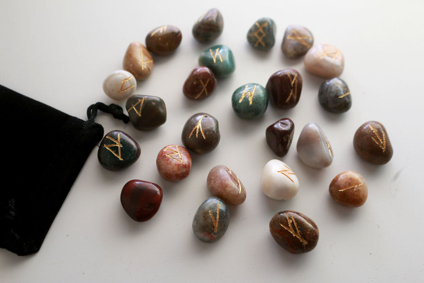 Jasper Elder Futhark Runes