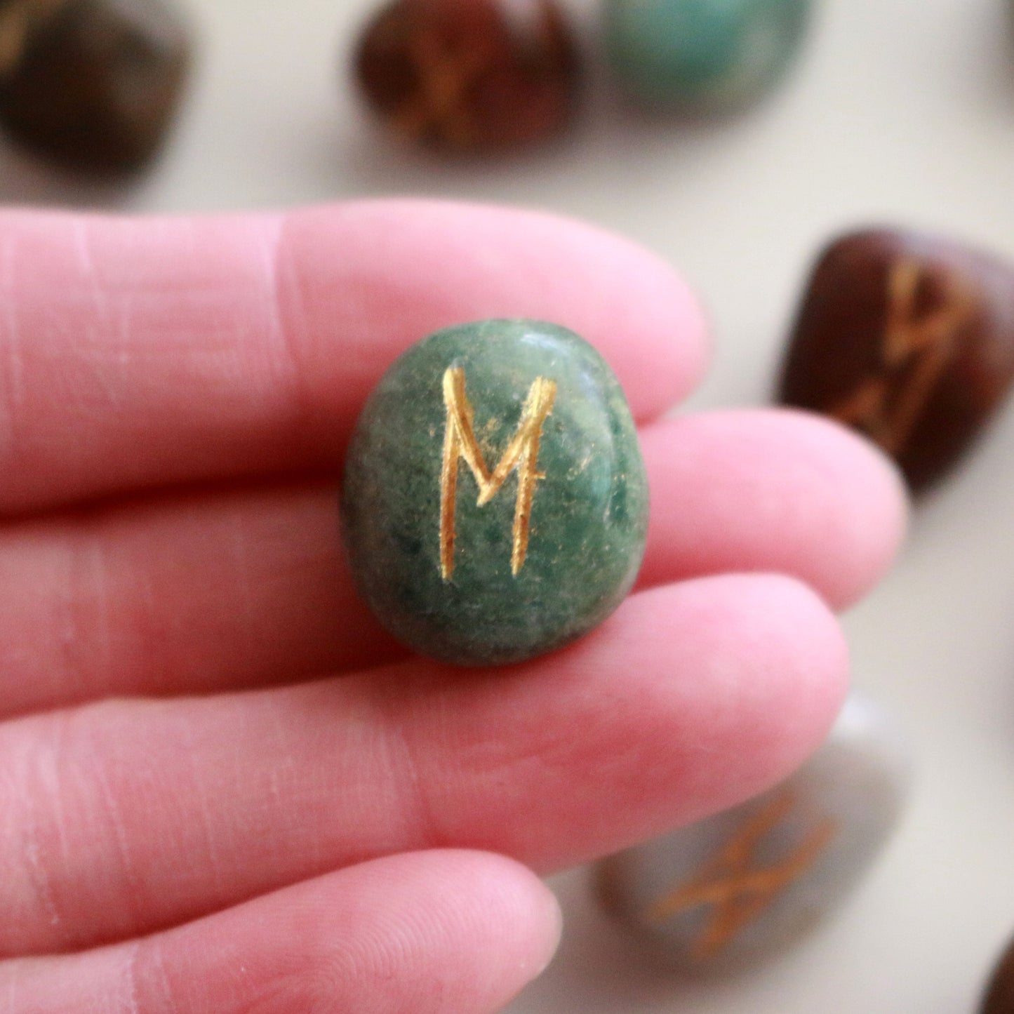Jasper Elder Futhark Runes