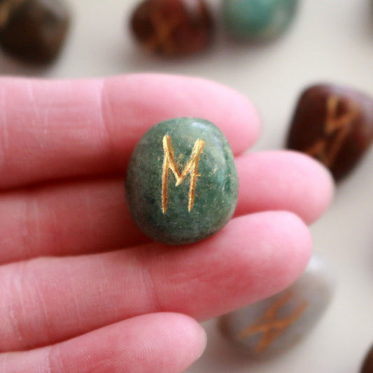 Jasper Elder Futhark Runes