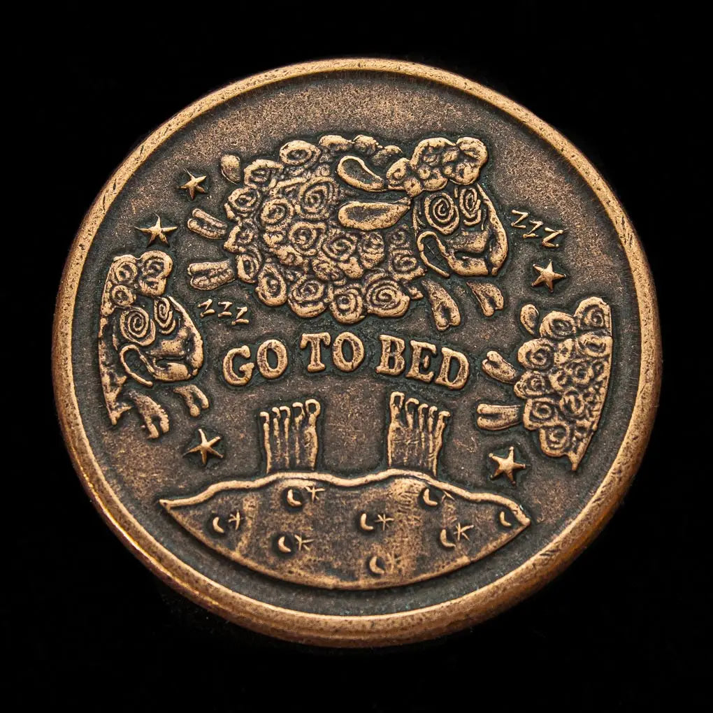 One More Chapter / Go to Bed Copper Decision Maker Coin