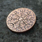 Helm of Awe Copper Coin - Aegishjalmur - Warrior s Stave Viking Coinage