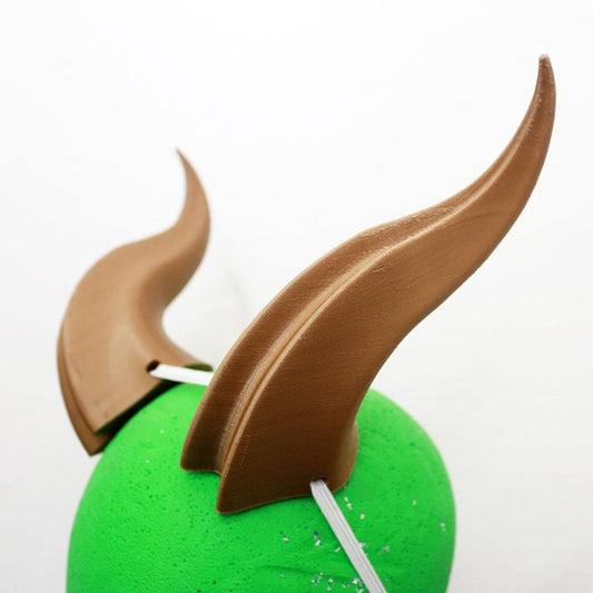 Large Double Ridge 3D Printed Costume Horns (Multiple Colors Available)