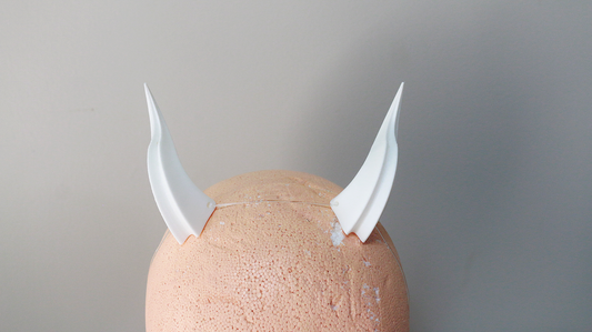 Small Double Ridge 3D Printed Costume Horns (Multiple Colors Available)