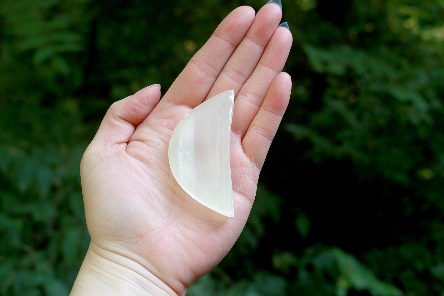 Selenite Crystal Moon Dish